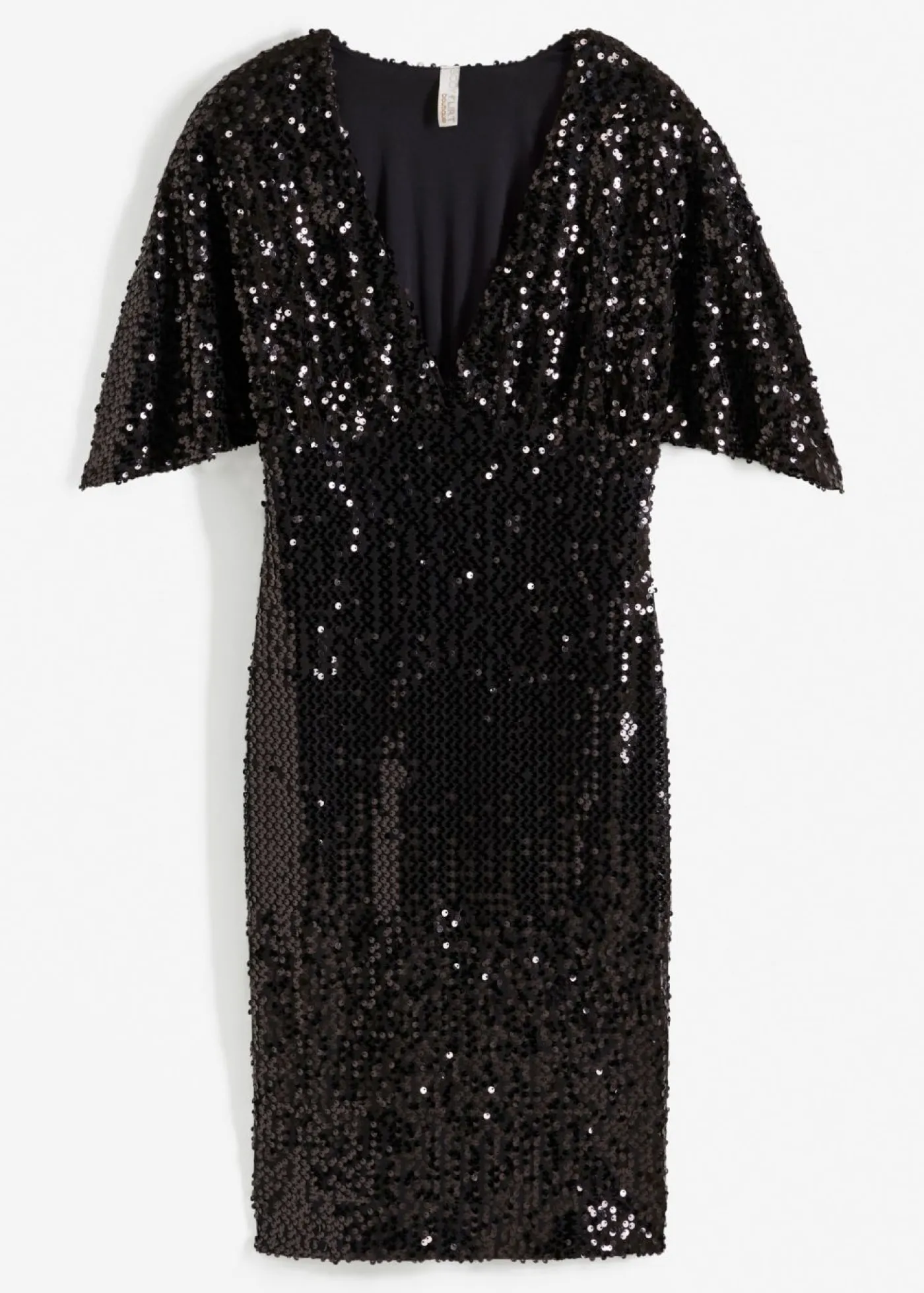 bonprix bonprix Vestido de lentejuelas con escote profundo Negro Best
