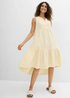bonprix bonprix Vestido de muselina ligera Arena claro Hot