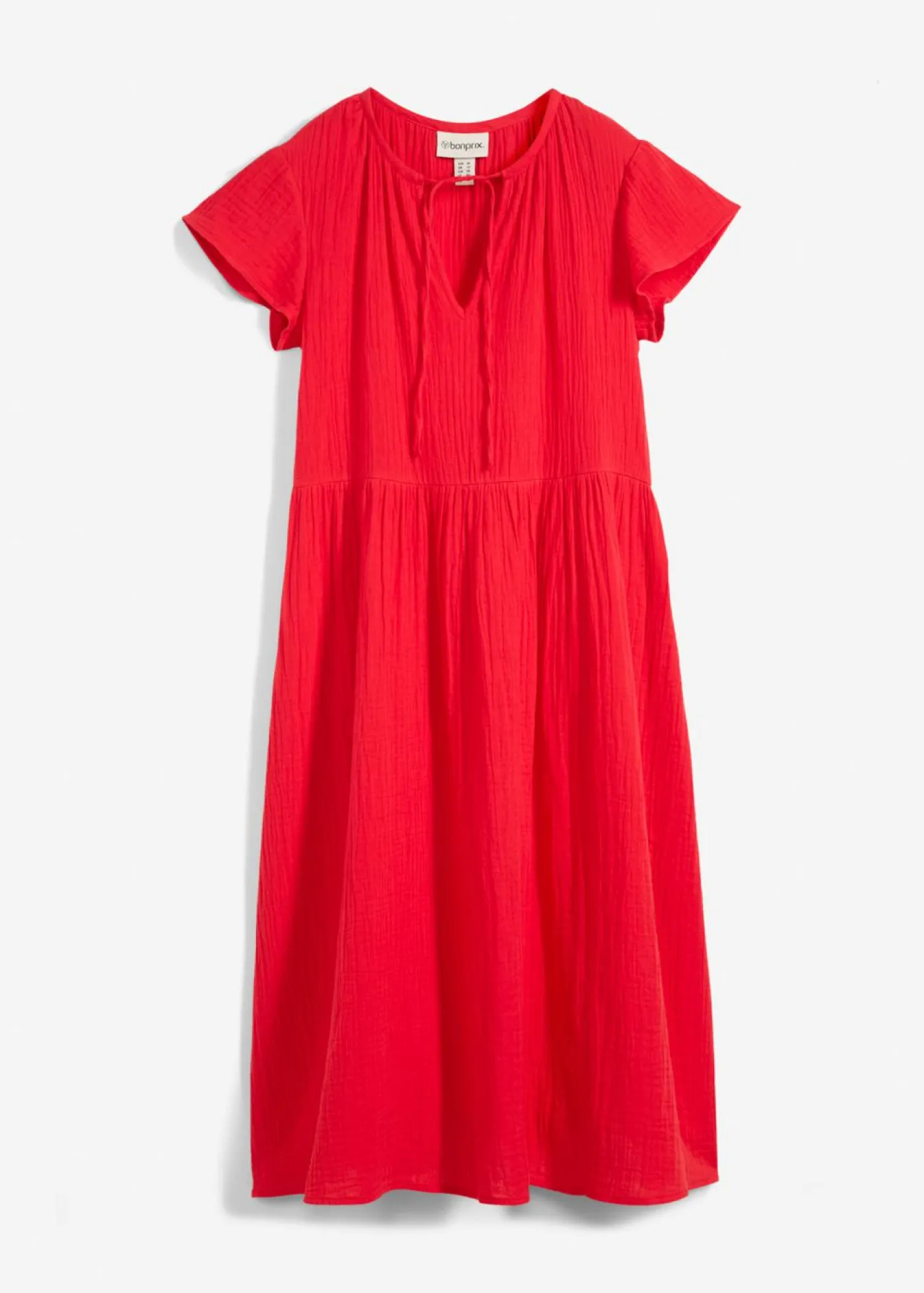 bonprix bonprix Vestido de muselina suave fresa Discount