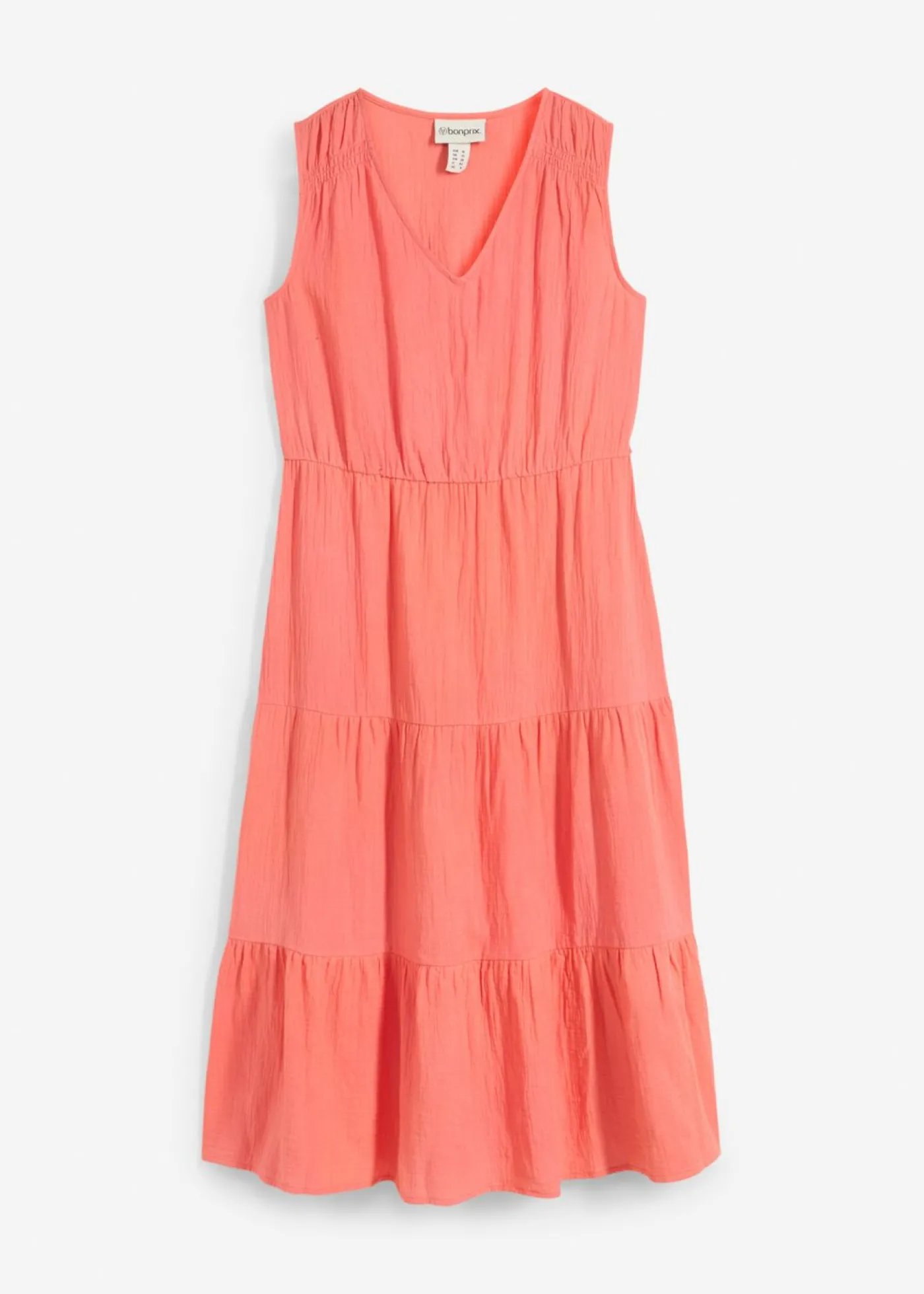 bonprix bonprix Vestido de muselina suave Salmón claro Discount