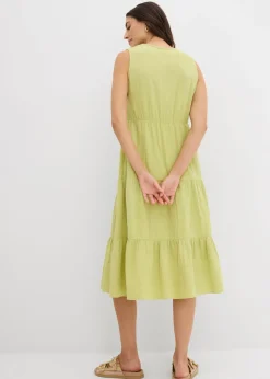 bonprix bonprix Vestido de muselina suave pistacho mate Outlet