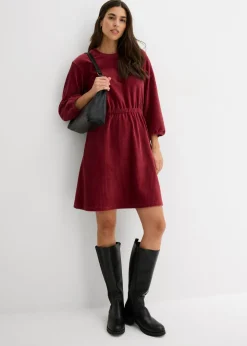 bonprix bonprix Vestido de pana Rojo rubí