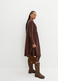 bonprix bonprix Vestido de pana de algodón Marrón tierra Online