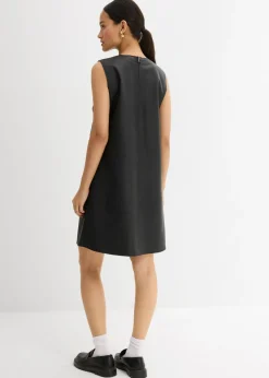 bonprix bonprix Vestido de piel sintética Negro Outlet