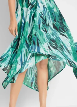 bonprix bonprix Vestido de playa Verde-turquesa con estampado gráfico Discount