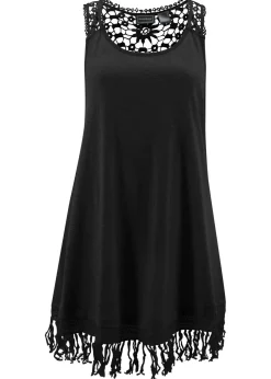 bonprix bonprix Vestido de playa de viscosa fina Negro
