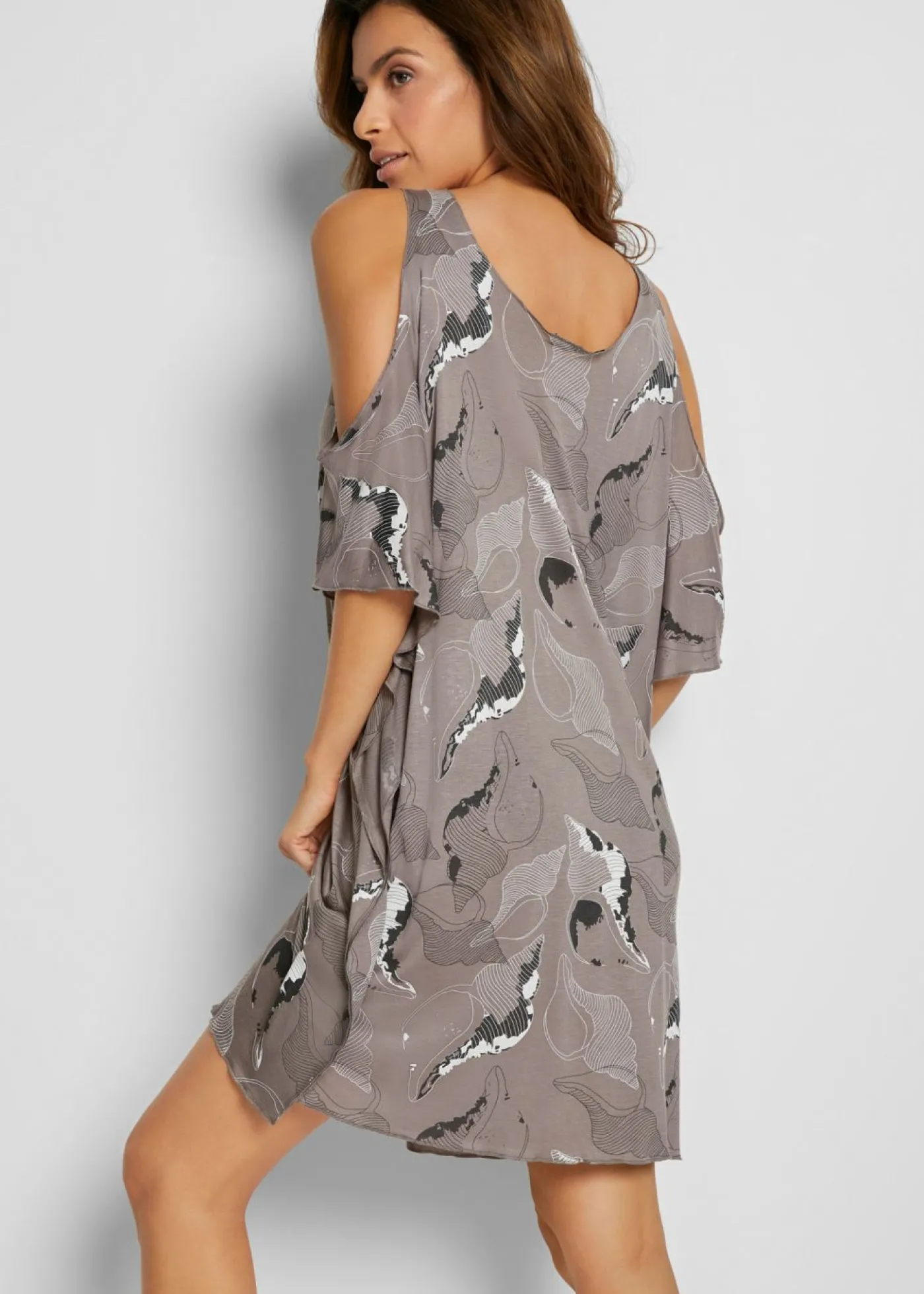 bonprix bonprix Vestido de playa de viscosa Gris