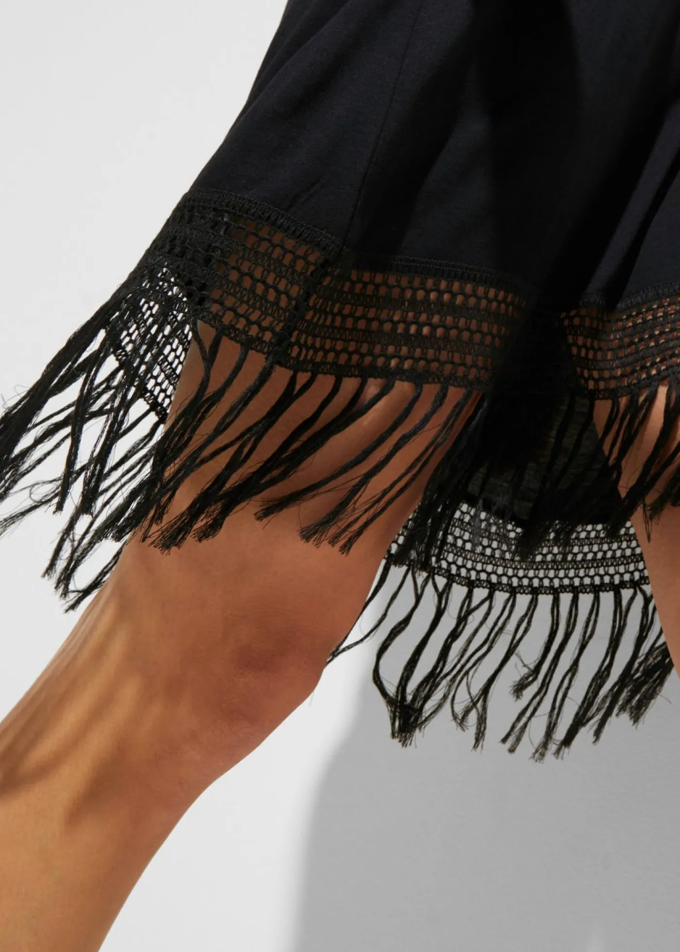bonprix bonprix Vestido de playa transparente de viscosa Negro Discount