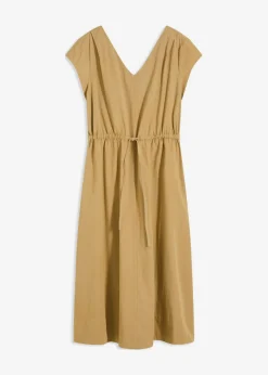 bonprix bonprix Vestido de popelín de algodón oliva pálido Outlet