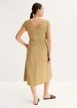 bonprix bonprix Vestido de popelín de algodón oliva pálido Outlet