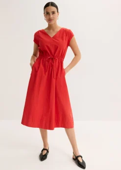 bonprix bonprix Vestido de popelín de algodón fresa Clearance