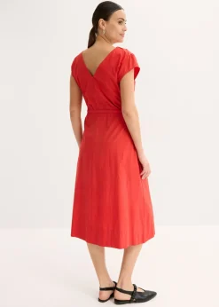 bonprix bonprix Vestido de popelín de algodón fresa Clearance
