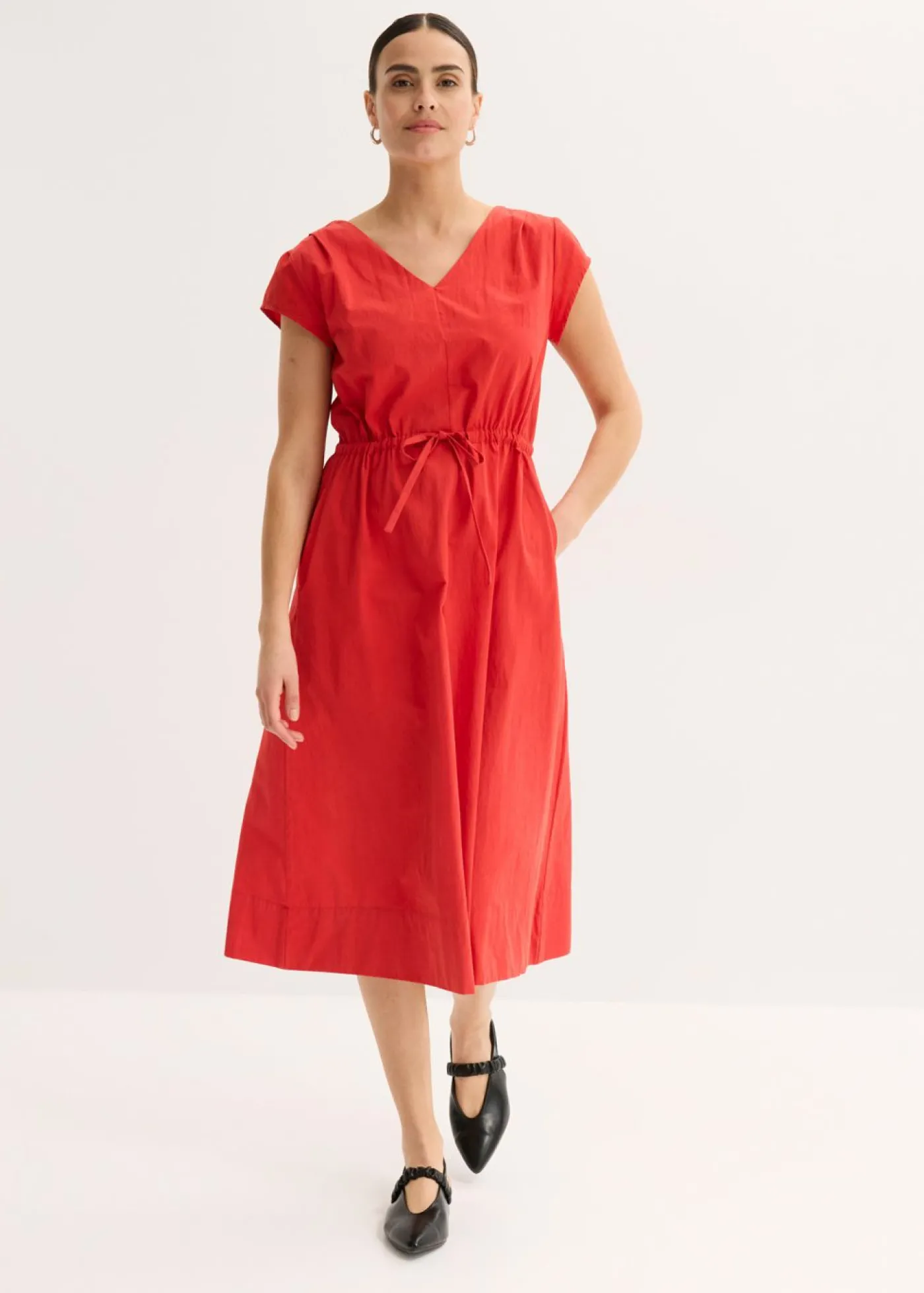 bonprix bonprix Vestido de popelín de algodón fresa Clearance