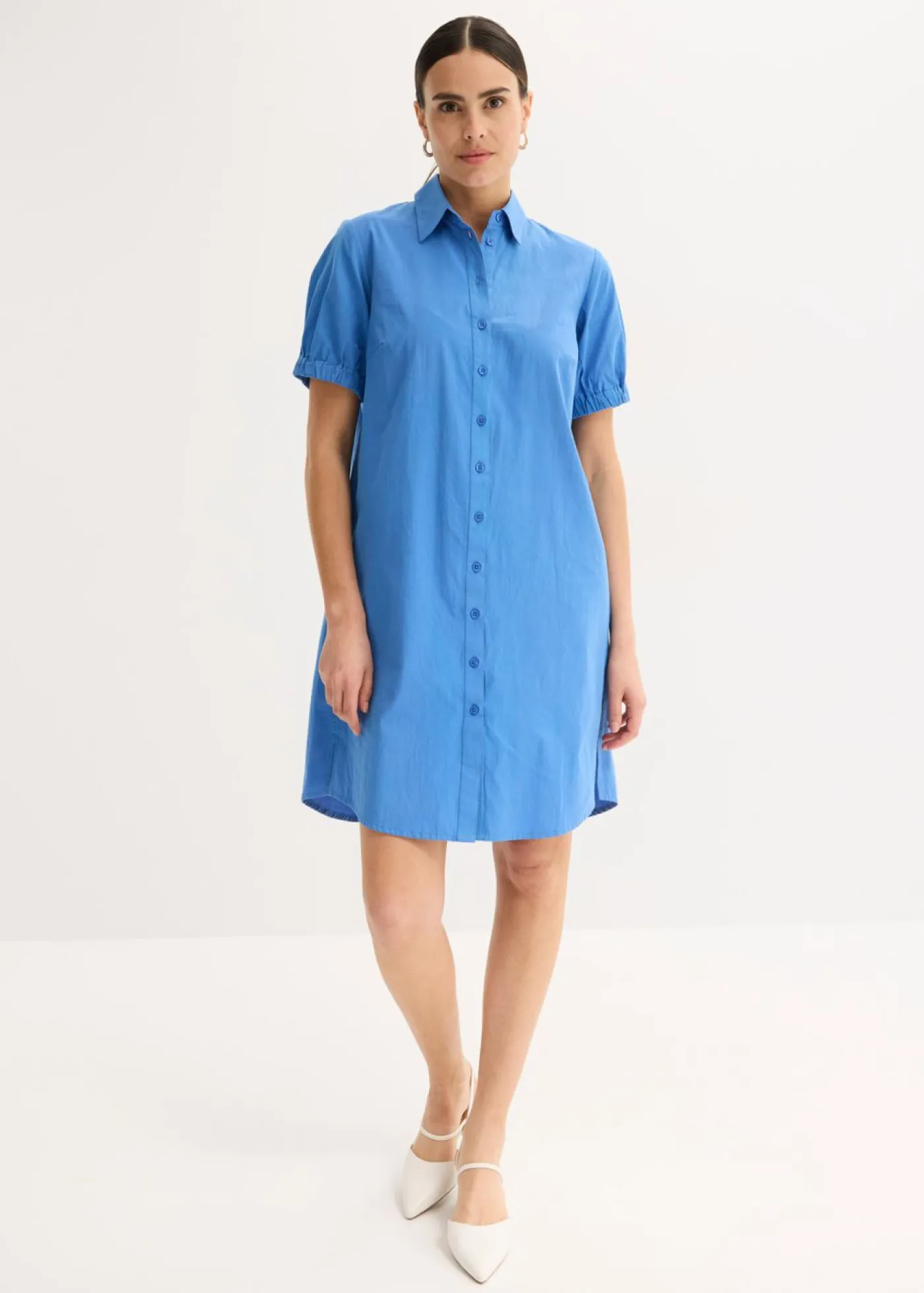 bonprix bonprix Vestido de popelín de muselina azul provenzal New