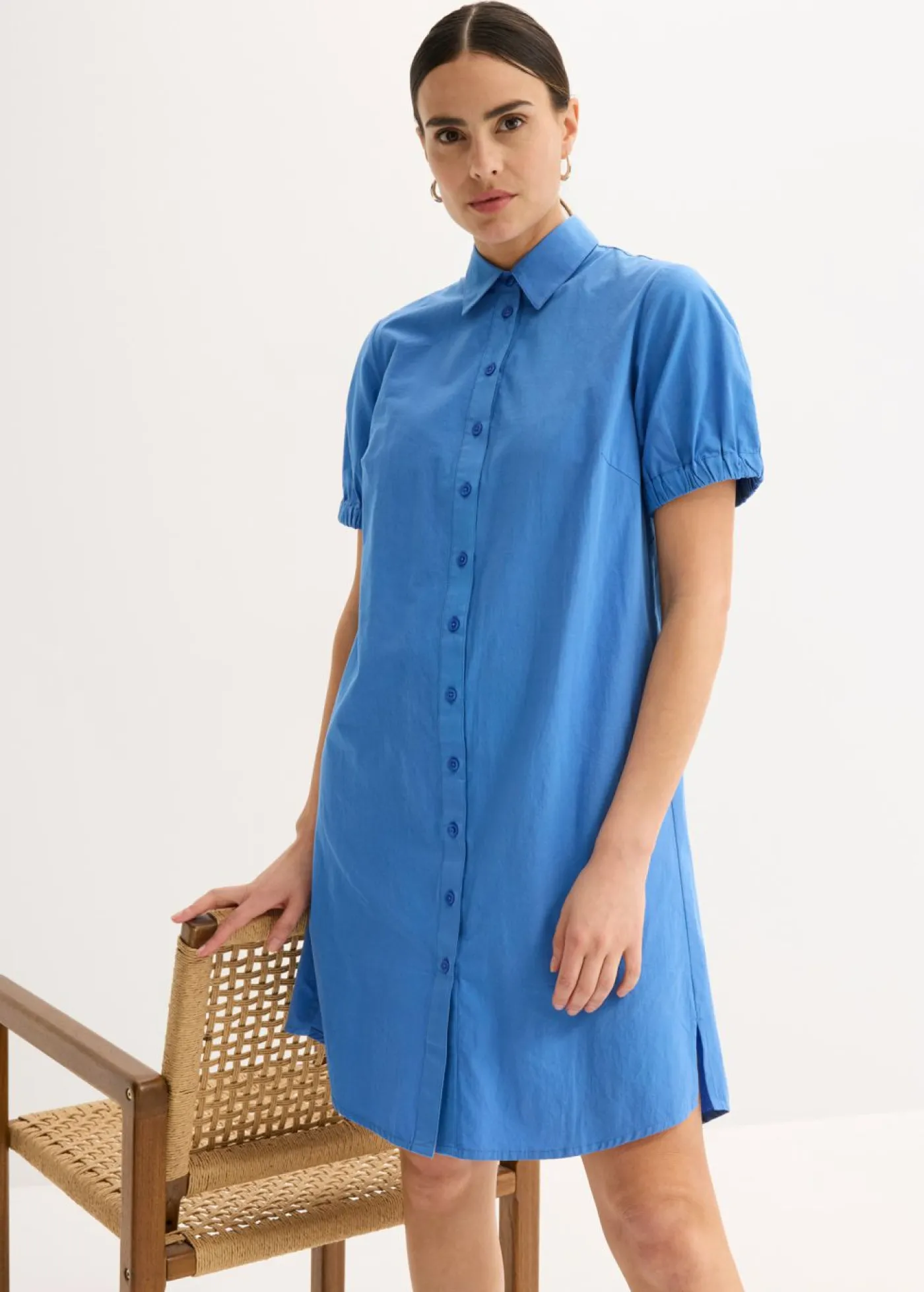 bonprix bonprix Vestido de popelín de muselina azul provenzal New
