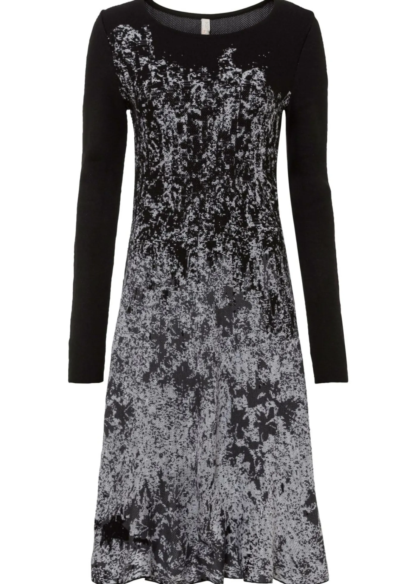bonprix bonprix Vestido de punto Negro-blanco lana Hot