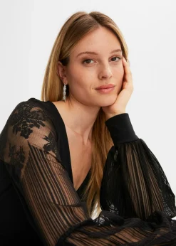 bonprix bonprix Vestido de punto Negro Outlet