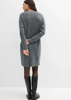 bonprix bonprix Vestido de punto Antracita jaspeado Sale