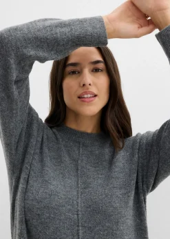 bonprix bonprix Vestido de punto Antracita jaspeado Sale
