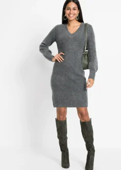 bonprix bonprix Vestido de punto Antracita jaspeado Hot
