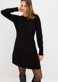 bonprix bonprix Vestido de punto Negro Hot