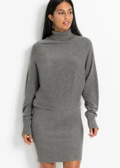 bonprix bonprix Vestido de punto gris moteado Best