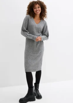 bonprix bonprix Vestido de punto Gris jaspeado Hot