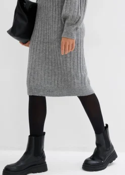 bonprix bonprix Vestido de punto Gris jaspeado Hot
