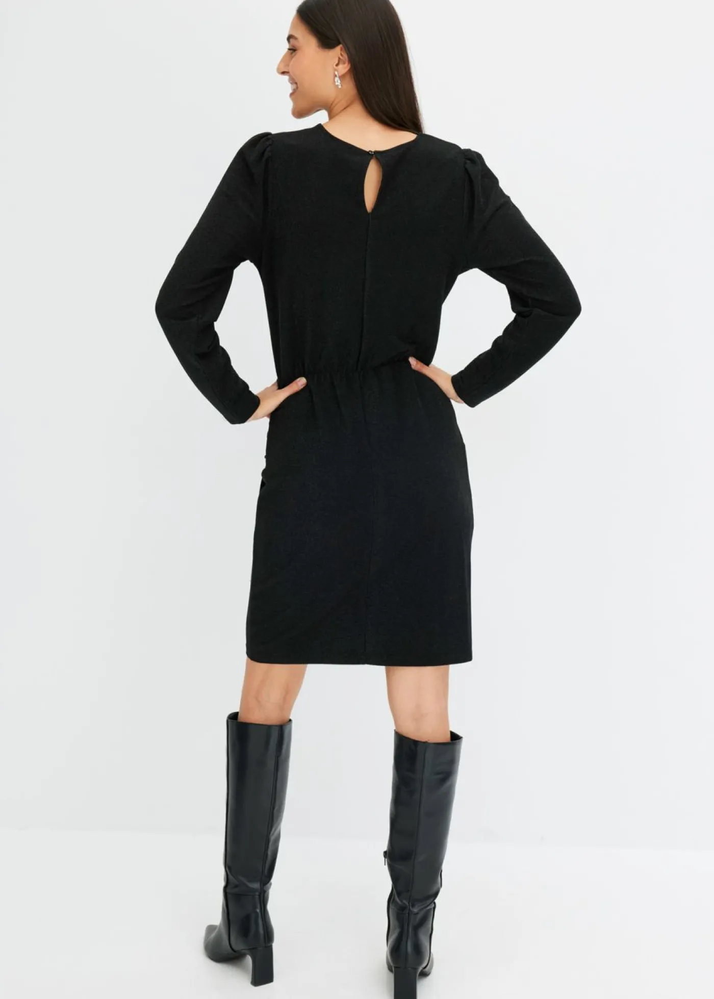 bonprix bonprix Vestido de punto Negro-plata Hot