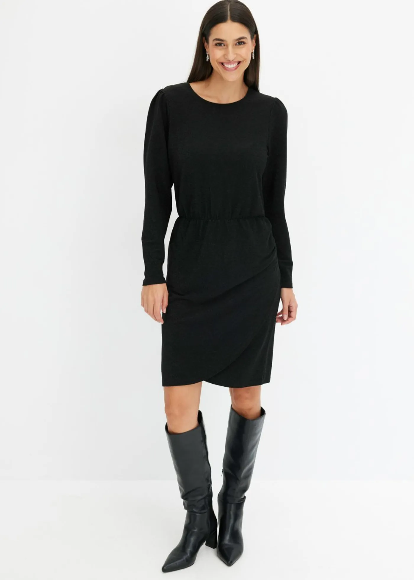 bonprix bonprix Vestido de punto Negro-plata Hot