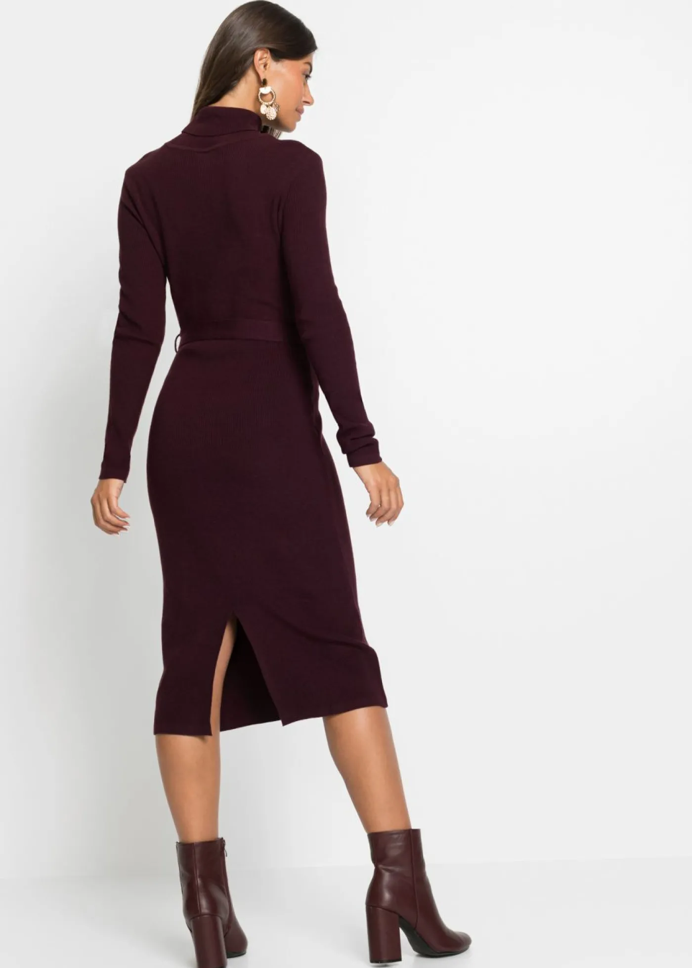 bonprix bonprix Vestido de punto rojo burdeos Hot