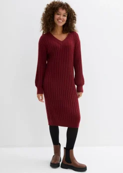 bonprix bonprix Vestido de punto Rojo rubí