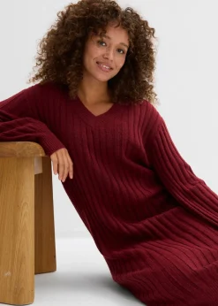 bonprix bonprix Vestido de punto Rojo rubí