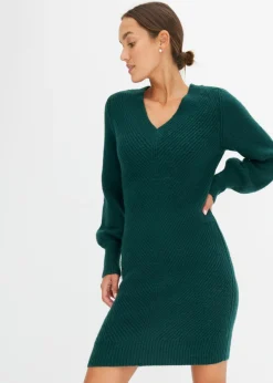 bonprix bonprix Vestido de punto Verde intenso Clearance