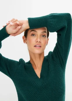 bonprix bonprix Vestido de punto Verde intenso Clearance
