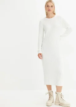 bonprix bonprix Vestido de punto Blanco-crema Outlet