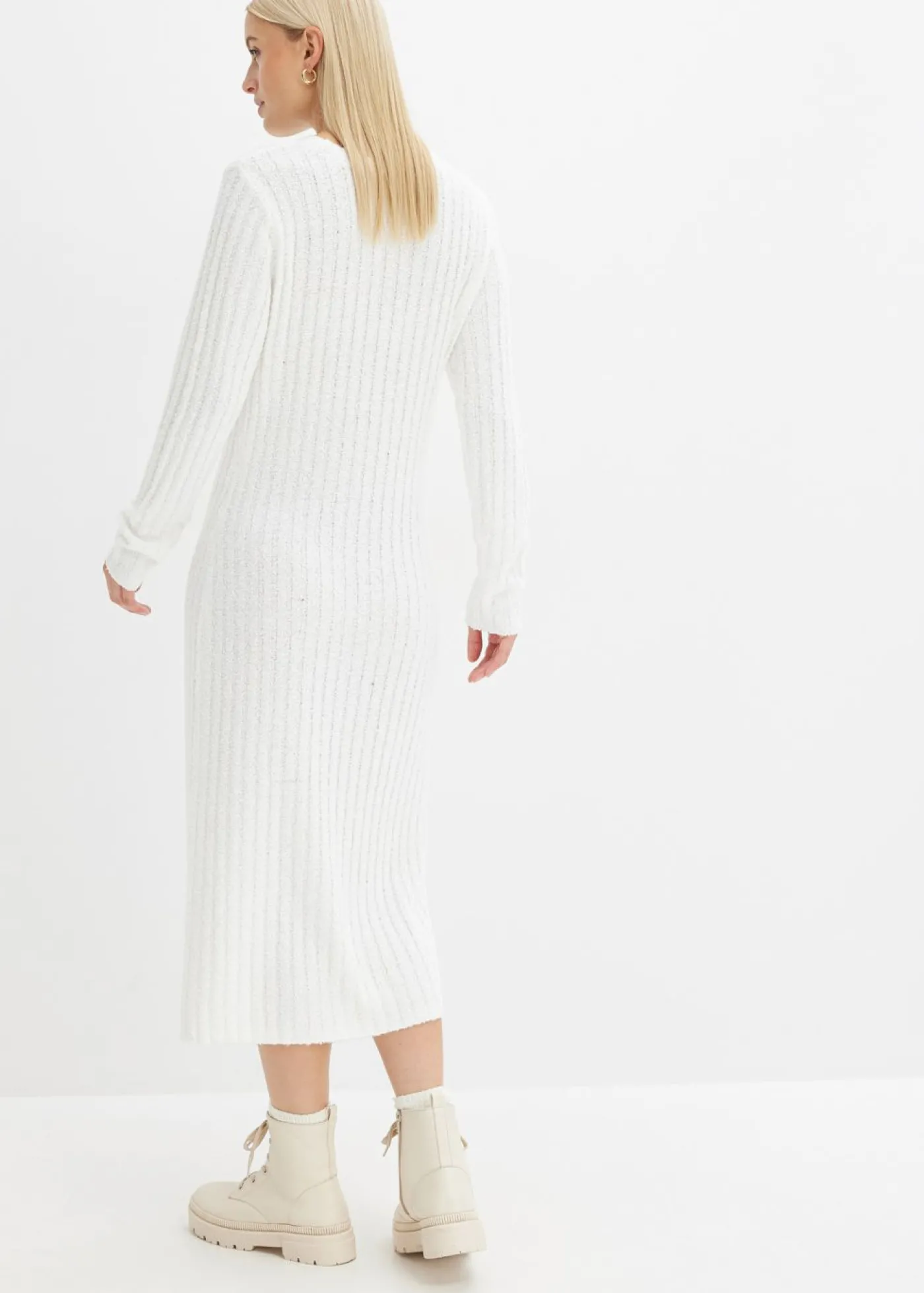 bonprix bonprix Vestido de punto Blanco-crema Outlet