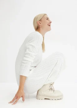 bonprix bonprix Vestido de punto Blanco-crema Outlet