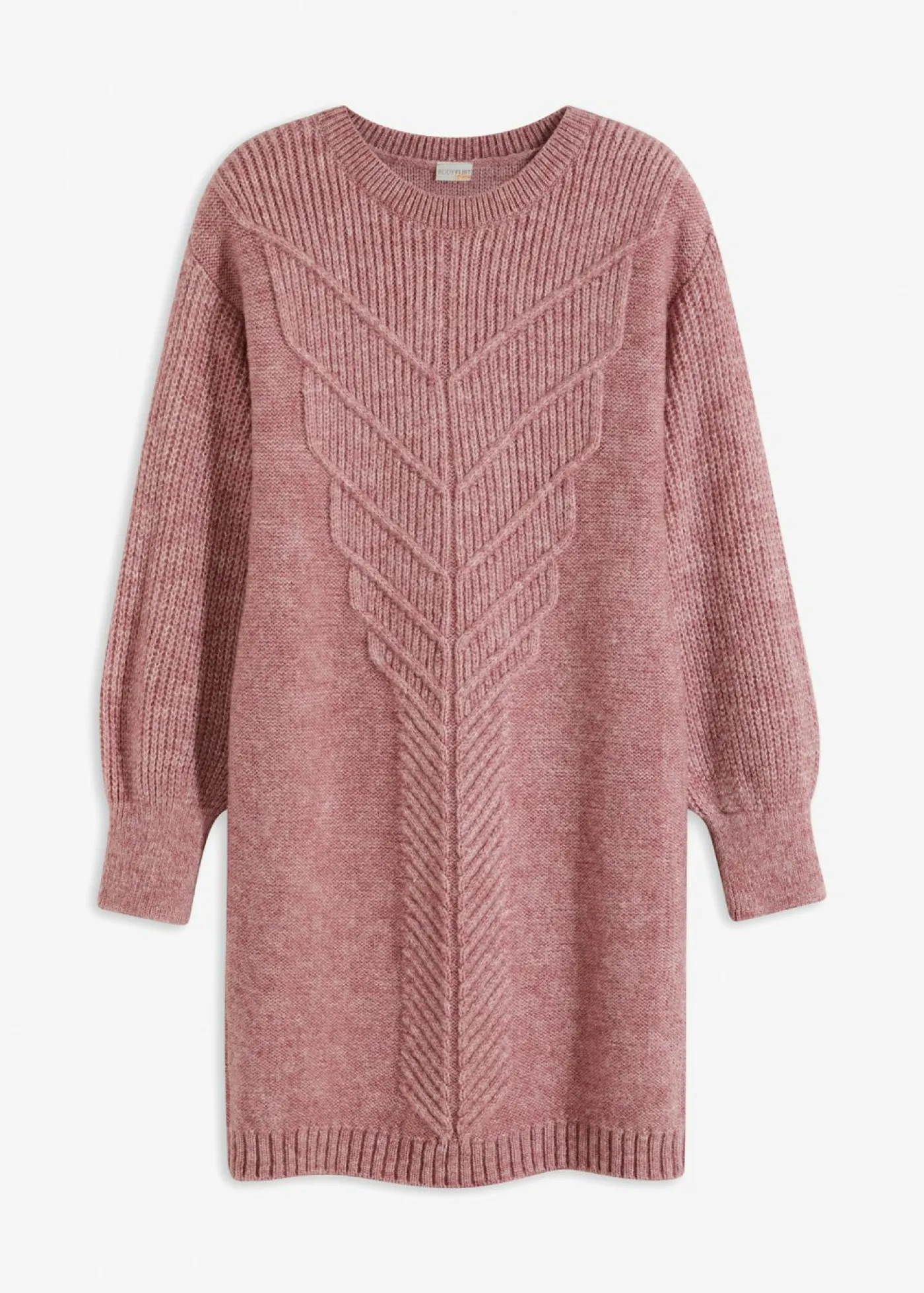 bonprix bonprix Vestido de punto rosa pálido moteado Outlet