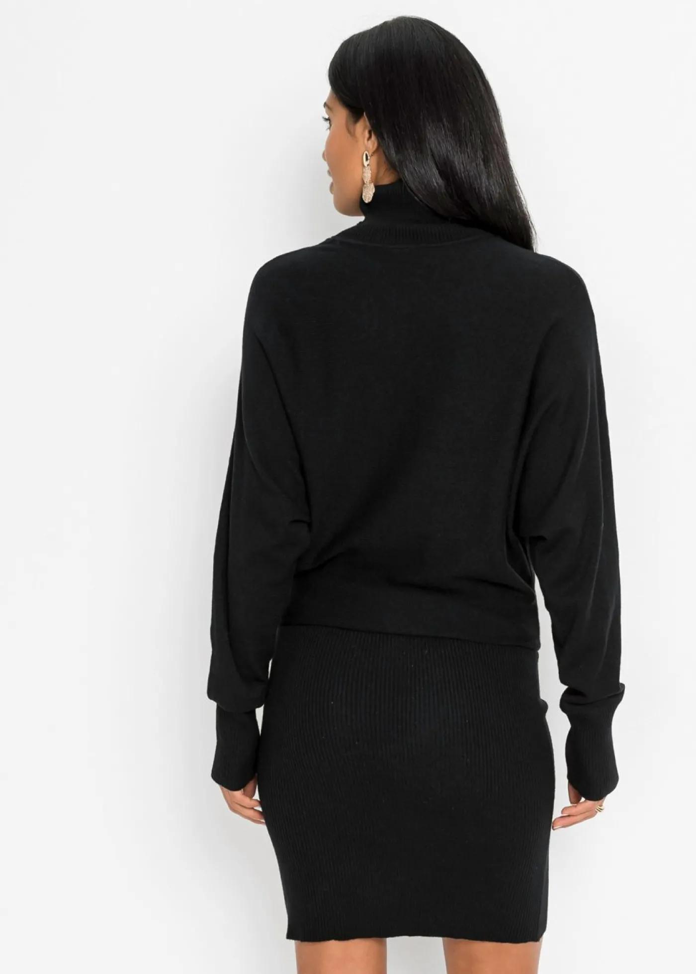 bonprix bonprix Vestido de punto Negro Discount