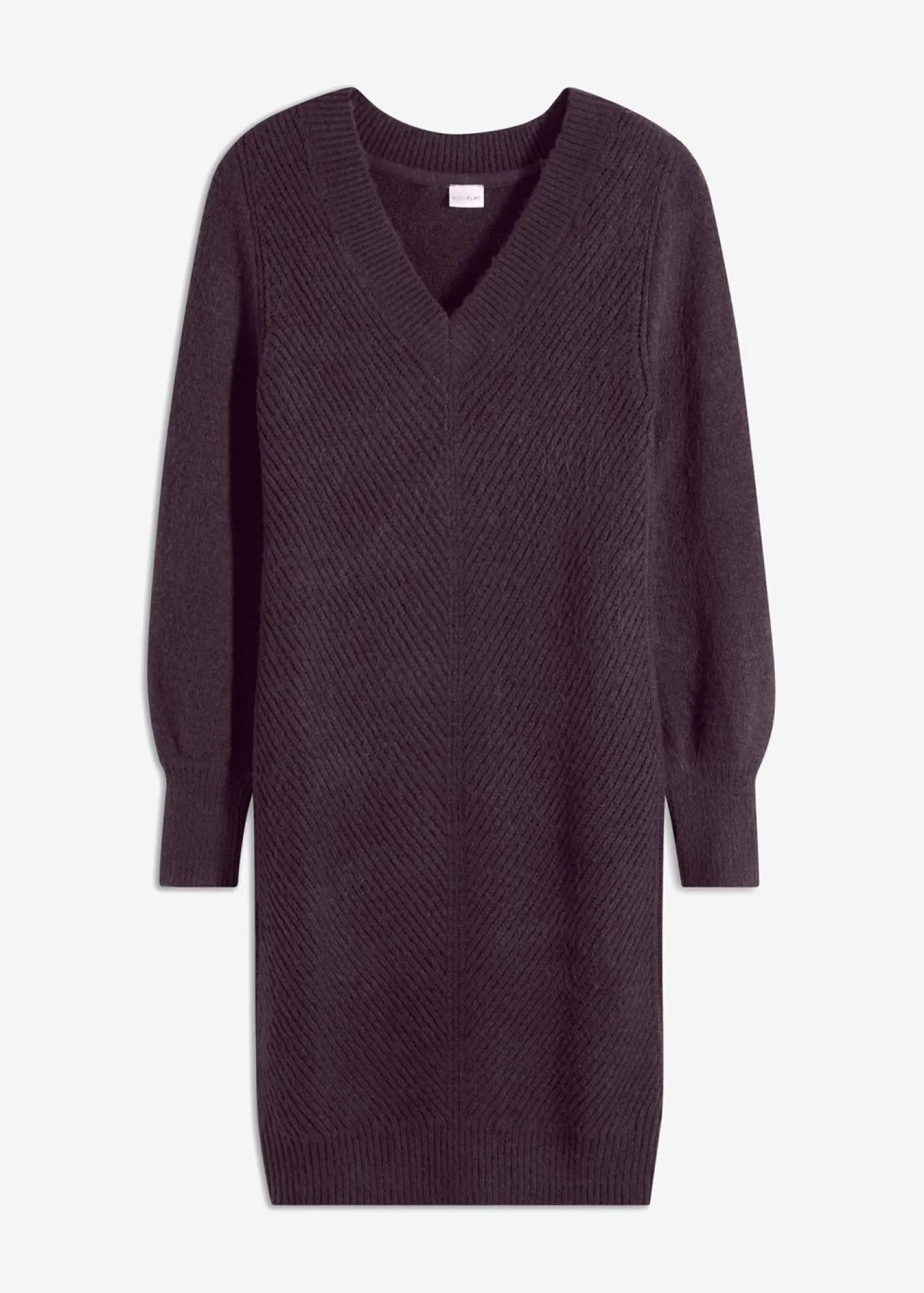 bonprix bonprix Vestido de punto ciruela moteado New