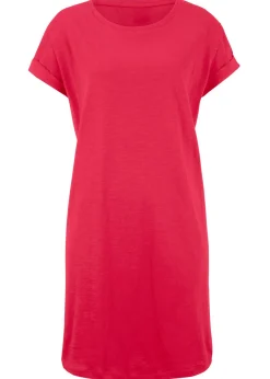 bonprix bonprix Vestido de punto con algodón orgánico puro Rojo