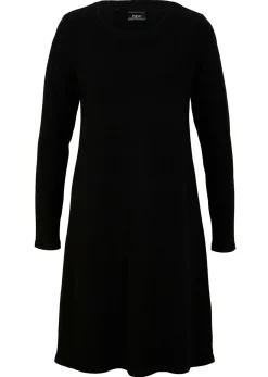 bonprix bonprix Vestido de punto con algodón reciclado Negro Best