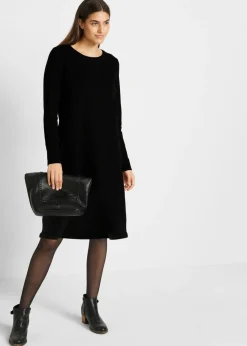 bonprix bonprix Vestido de punto con algodón reciclado Negro Best