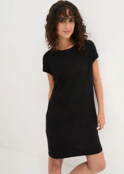 bonprix bonprix Vestido de punto con algodón orgánico puro Negro