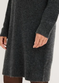 bonprix bonprix Vestido de punto con aplicaciones de lentejuelas Antracita jaspeado Discount