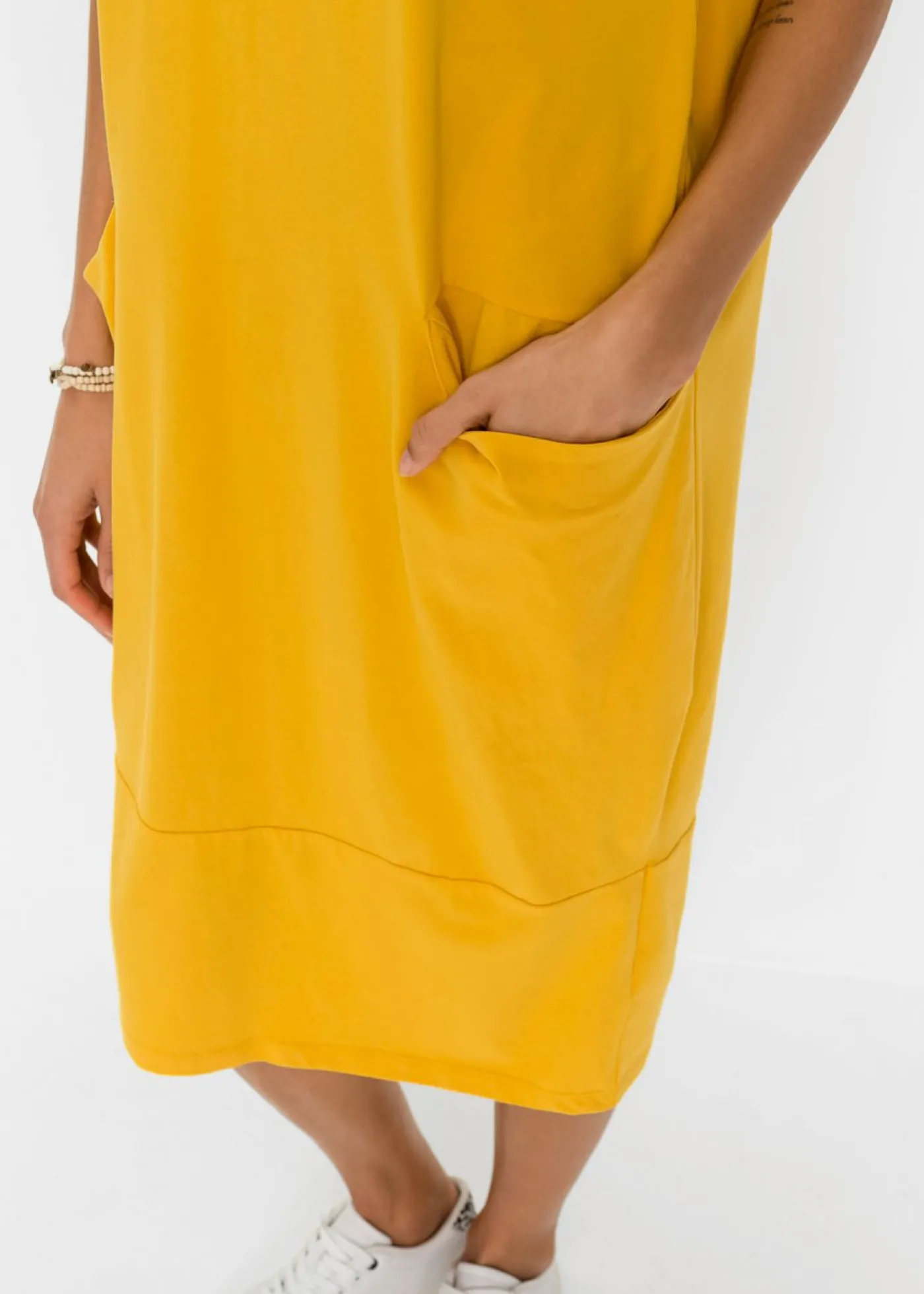 bonprix bonprix Vestido de punto con bolsillos rojo avellana Online
