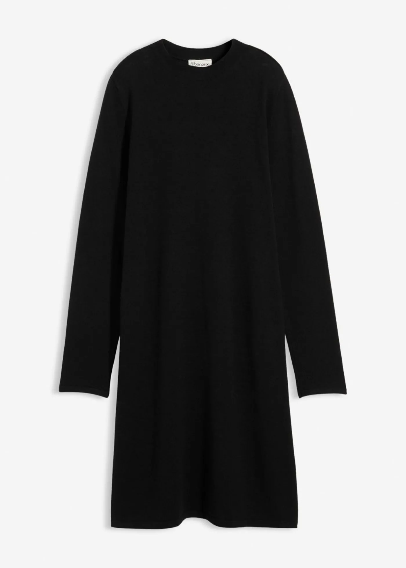 bonprix bonprix Vestido de punto con corte en A Negro New