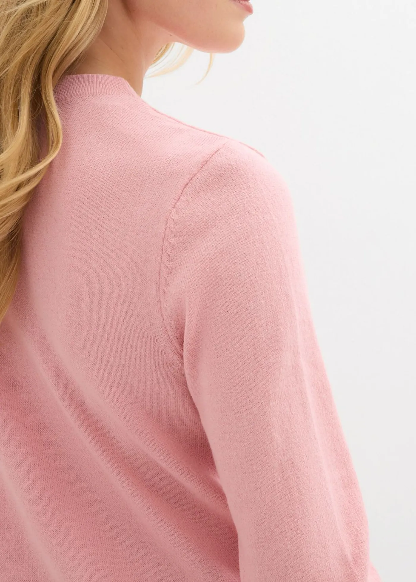 bonprix bonprix Vestido de punto con corte en A rosa ceniza moteado Clearance