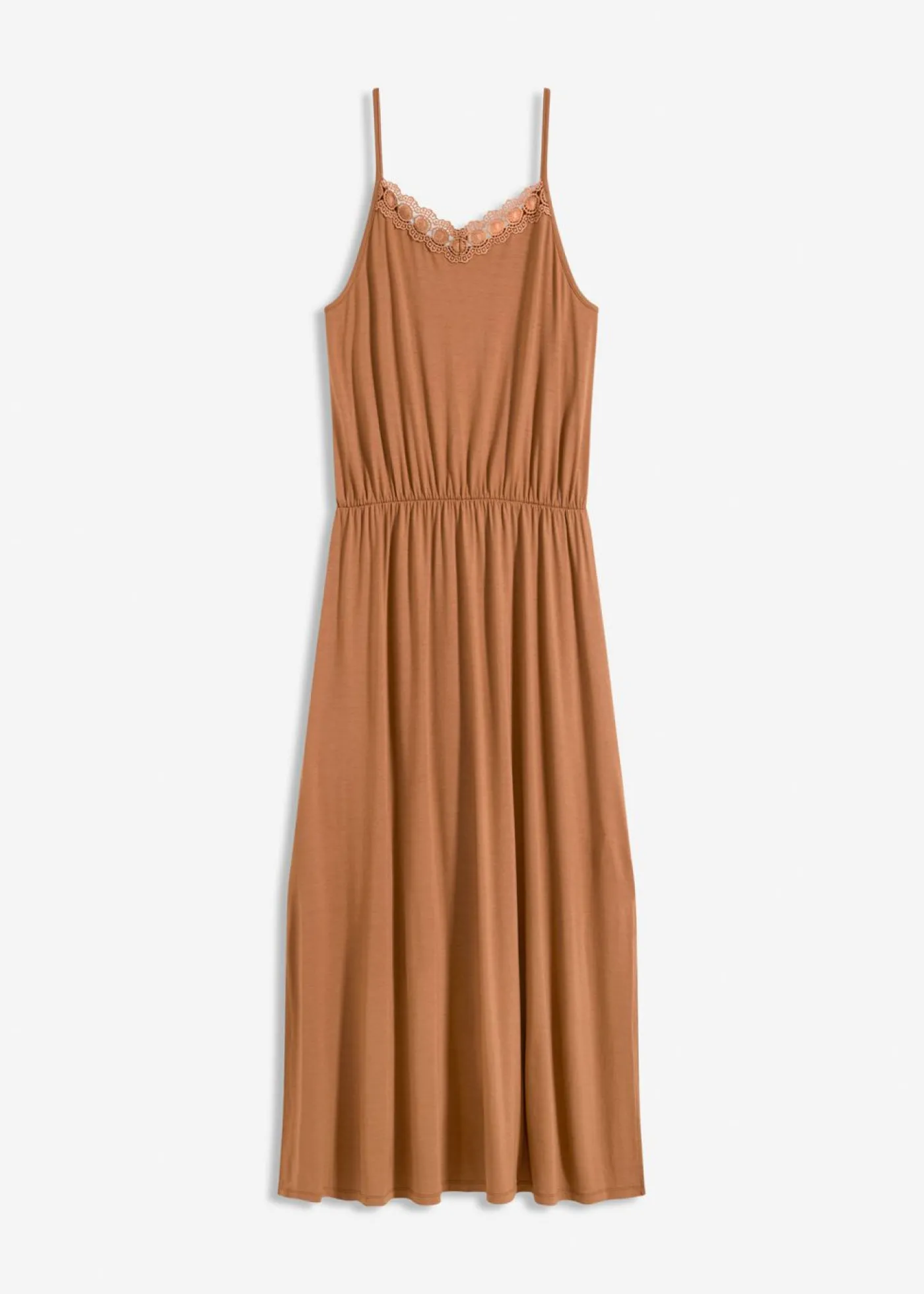 bonprix bonprix Vestido de punto con encaje Marrón castaño Sale